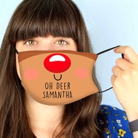 Personalised Reindeer Face Covering