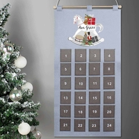 Personalised Rocking Horse Advent Calendar In Silver Grey