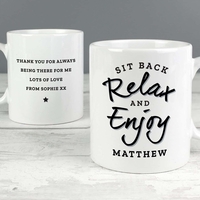Personalised Sit Back & Relax Mug