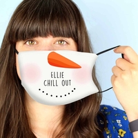 Personalised Snowman Face Covering