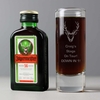 Personalised Stag Shot Glass and Miniature Jagermeister