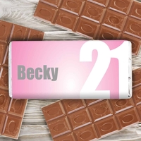 Pink Number Milk Chocolate Bar
