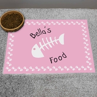Pink Paw Print Cat Placemat