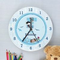 Pirate Shabby Chic Large Wooden Clock