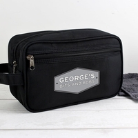 Plaque Black Wash Bag