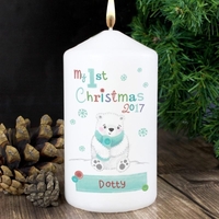 Polar Bear My 1st Christmas Candle