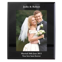 Portrait Black Glass Photo Frame 5x7