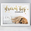Rachael Hale Dream Big White Framed Print