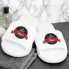 Red Banner Velour Slippers