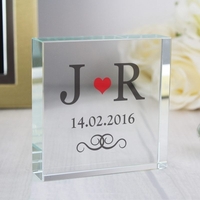 Red Monogram Large Crystal Token