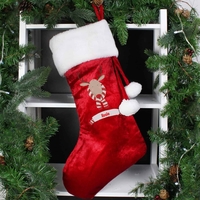 Retro Reindeer Luxury Stocking