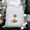Rocking Horse Luxury Silver Grey Pom Pom Sack