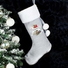 Rocking Horse Luxury Silver Grey Stocking