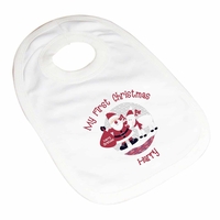 Rooftop Santa 1st Christmas Bib