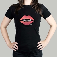 Rose Gold Lips Hen Party T-Shirt - Black Large