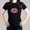 Rose Gold Lips Hen Party T-Shirt - Black Medium