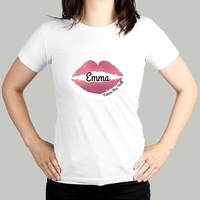 Rose Gold Lips Hen Party T-Shirt - White Small