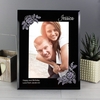 Rose Sketch 5x7 Black Glass Photo Frame