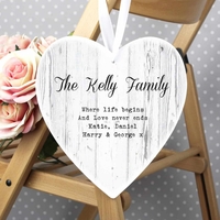 Rustic Large Wooden Heart Decoration