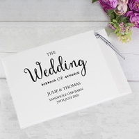 Rustic Wedding Hardback Guest Book & Pen