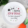 Santa Stop Here Plastic Plate
