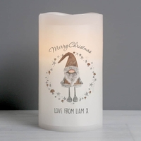 Scandinavian Christmas Gnome LED Candle