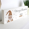 Scandinavian Christmas Gnome Wooden Block Sign