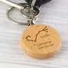 Scorpio Zodiac Star Sign Wooden Keyring (October 23rd - November 21st)