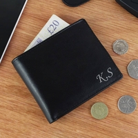 Script Font Leather Wallet