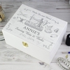 Sewing Kit White Wooden Keepsake Box