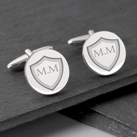 Shield Round Cufflinks