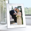 Silver 5x7 Decorative Mother & Father of the Bride Photo Frame