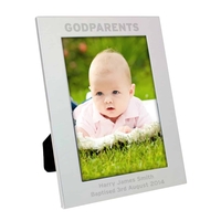 Silver 5x7 Godparents Photo Frame