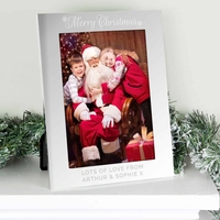 Silver 5x7 Merry Christmas Photo Frame