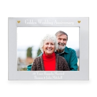 Silver 7x5 Golden Anniversary Landscape Photo Frame