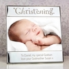 Silver Christening Square 6x4 Photo Frame