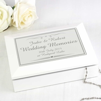 Silver Elegant Wooden Jewellery Box
