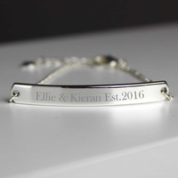 Silver Tone Bar Bracelet