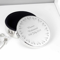 Small Hearts Round Trinket Box