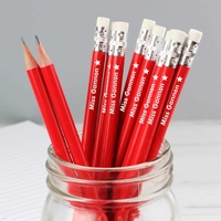 Star Motif Red Pencils