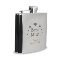 Stars Best Man Hip Flask