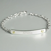 Sterling Silver and 9ct Gold Bar Bracelet
