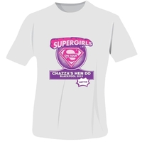 Supergirls Hen Do T-Shirt - White - Small