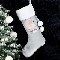 Swan Lake Luxury Silver Grey Stocking