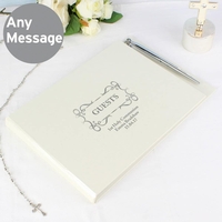 Swirl Design Hardback Guest Book & Pen