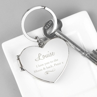 Swirl Heart Photoframe Keyring