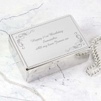 Swirl Rectangular Jewellery Box