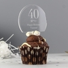 Swirls & Hearts Age Acrylic Cake Topper
