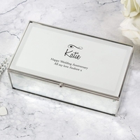 Swirls & Hearts Mirrored Jewellery Box