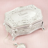 Swirls & Hearts Small Antique Trinket Box